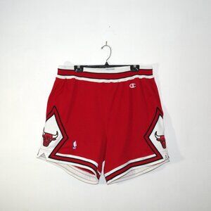 Vintage 90s Authentic Chicago Bulls Champion Pro Cut Game Shorts NBA USA Made 42